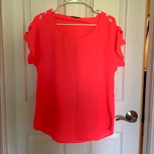 *LIKE NEW* Neon Pink Cross Detail Blouse